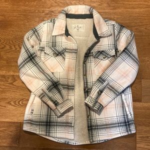 Thick fuzzy lined flannel